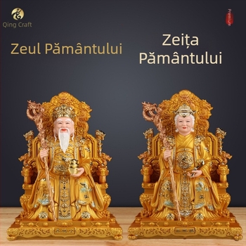 Statuetele lui Dumnezeu Pământului și Zeiței Pământului, din rășină, pentru intrarea în casă, protecție