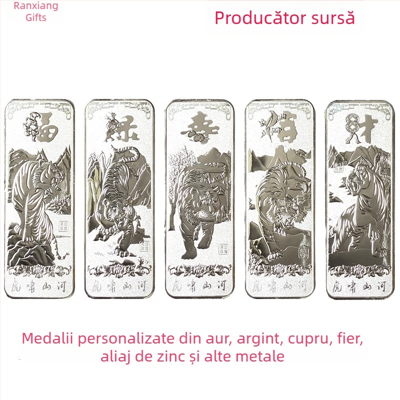 Medalie mare de cupru cu logo personalizat, monedă memorială din metal pentru evenimente corporative