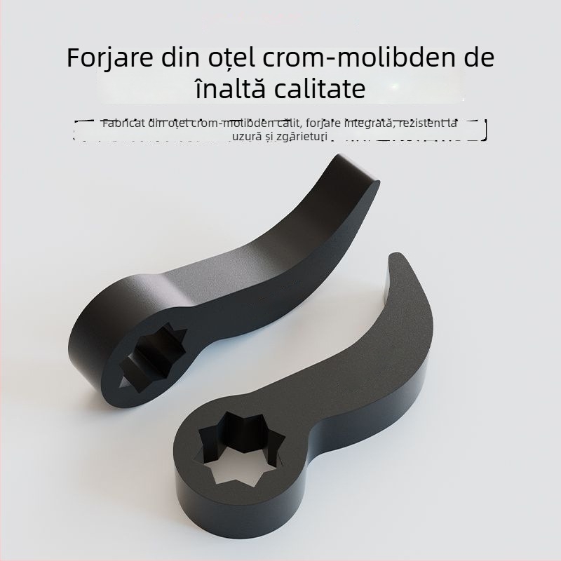 Unealtă pentru demontarea semiaxisului, în formă de corn, cu levier, separator și cheie