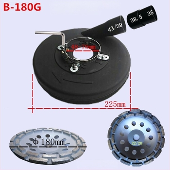 Bobon 180 Capac de praf pentru șlefuitor unghiular de 7 inch, din nylon armat, pentru șlefuire piatră și beton