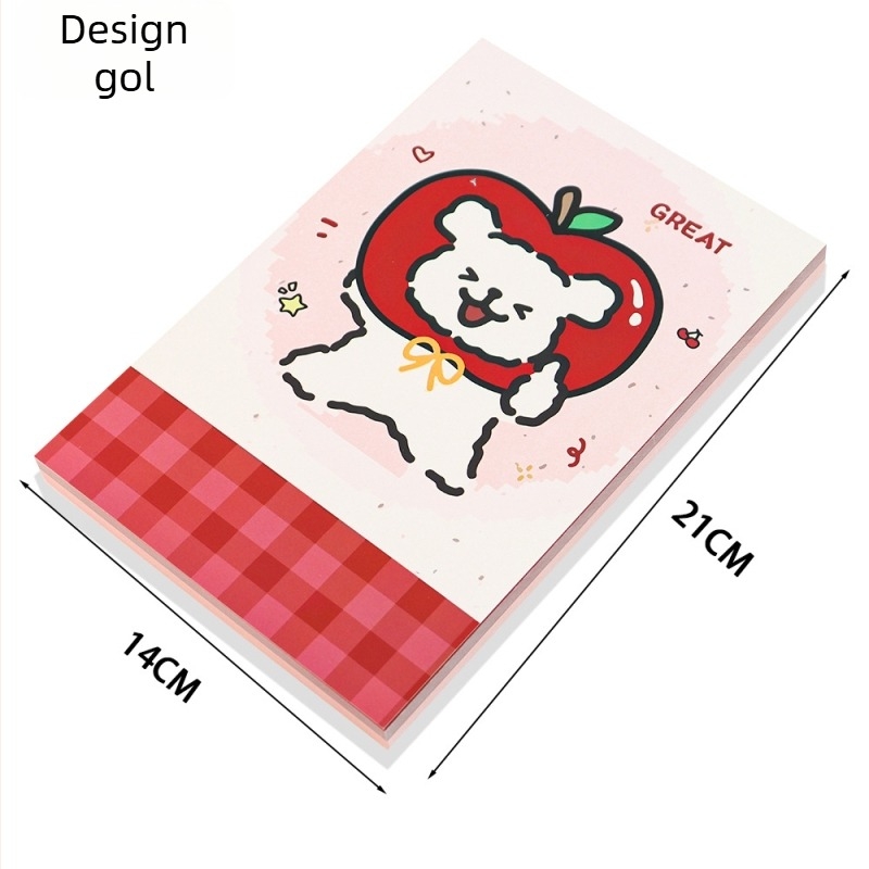 Caiet A5 cu câine în stil contur, pagini color, aspect plat, desen animat, hârtie de 100 g, jurnal pentru elev