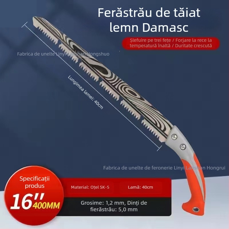 Ferăstrău de mână cu lungime extinsă pentru lemn și grădină, extra-large, pentru copaci și puieți