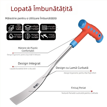Lopată de grădină pentru plivit burueni și săpat: mică lopată pentru usturoi, păpădie, plantarea florilor, săpat solului, utilizare în exterior
