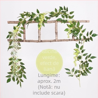 Viță artificială de glicină decorativă, liana agățată cu flori din plastic, lungime 100–200 cm