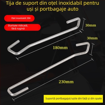 Bară de susținere din oțel inoxidabil pentru portbagaj, cârlig pentru ușă și cârlige pentru montajul foliei auto
