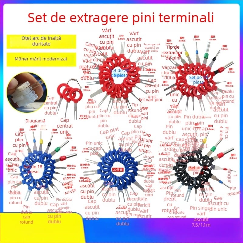 Set pentru extragerea pinilor din conectori auto 5577