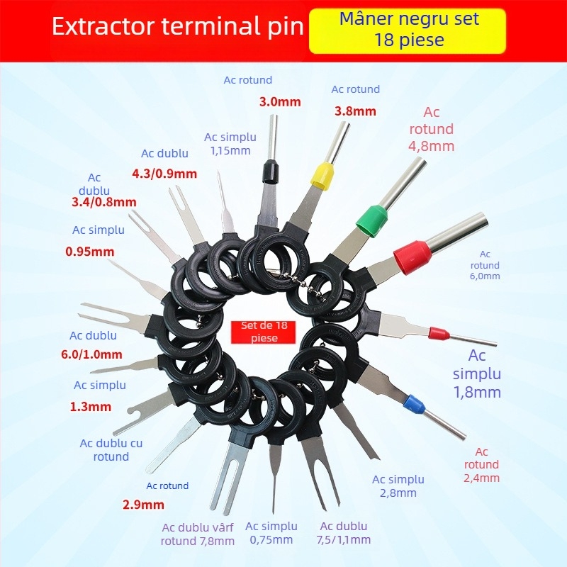 Set pentru extragerea pinilor din conectori auto 5577