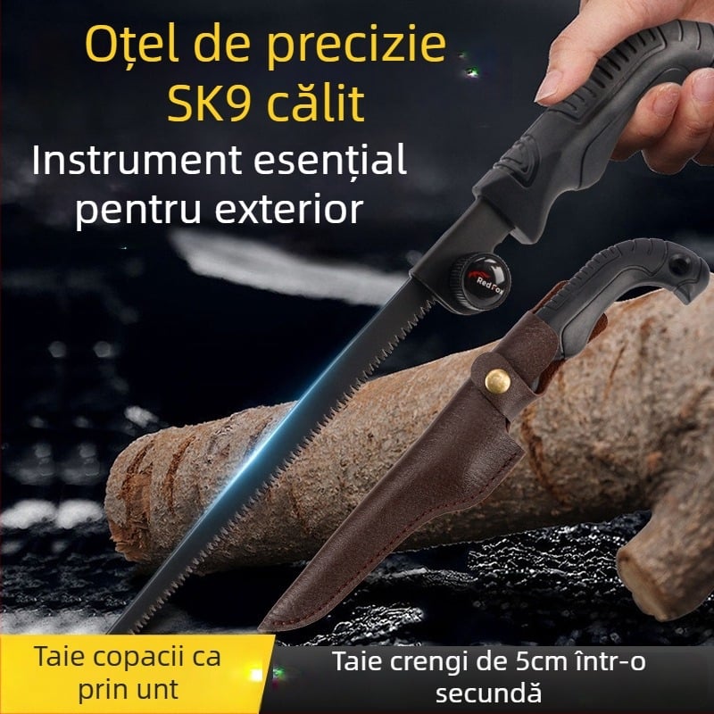 Kyushu Garden Fierăstrău de mână retractabil pentru lemn – instrument de grădină pentru tăierea lemnului în aer liber