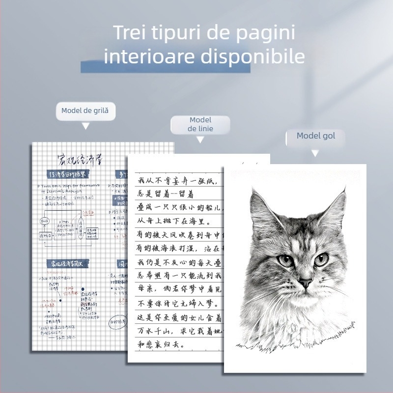 Tefter minimalist A6, carnețel de buzunar compact pentru vocabular, hârtie Kraft vintage