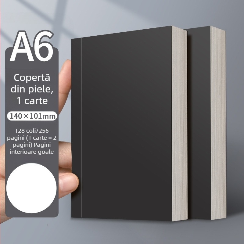 Tefter minimalist A6, carnețel de buzunar compact pentru vocabular, hârtie Kraft vintage
