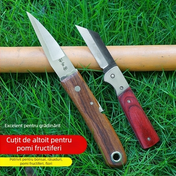 Cuțit pliabil pentru altoire din oțel, set complet de unelte pentru altoire la pomi fructiferi și puieți în grădină