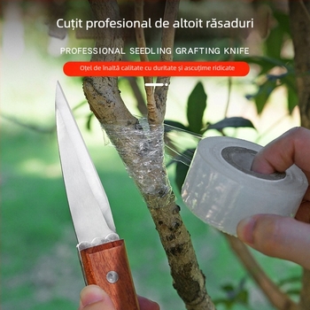 Cuțit pliabil pentru altoire din oțel, set complet de unelte pentru altoire la pomi fructiferi și puieți în grădină