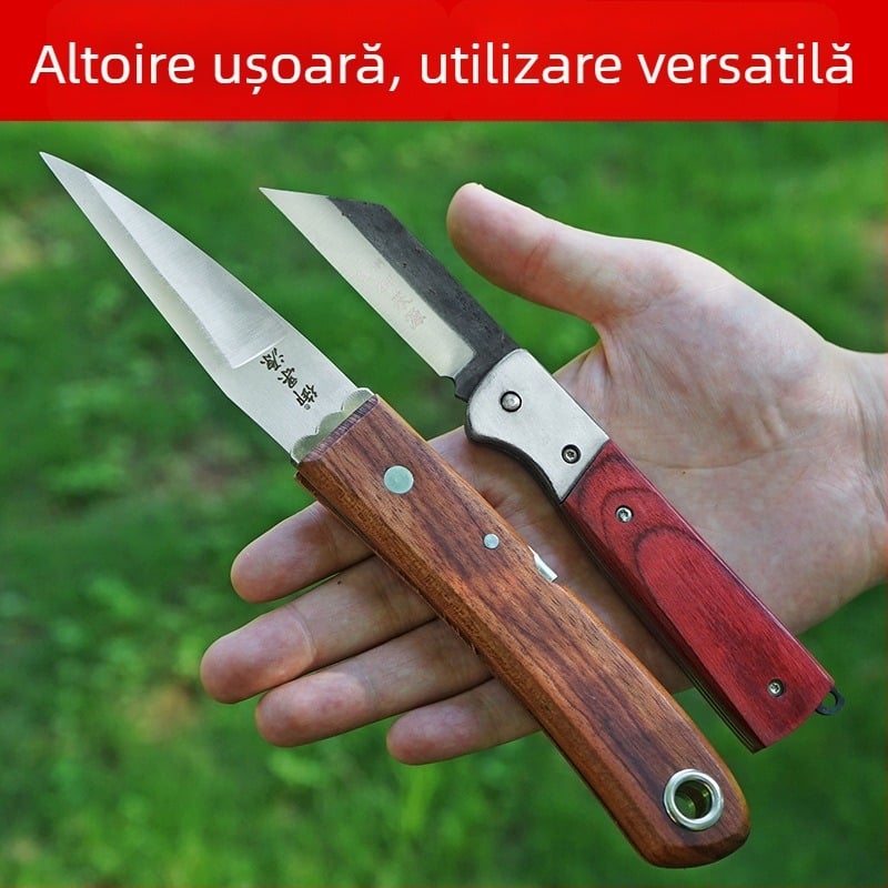 Cuțit pliabil pentru altoire din oțel, set complet de unelte pentru altoire la pomi fructiferi și puieți în grădină