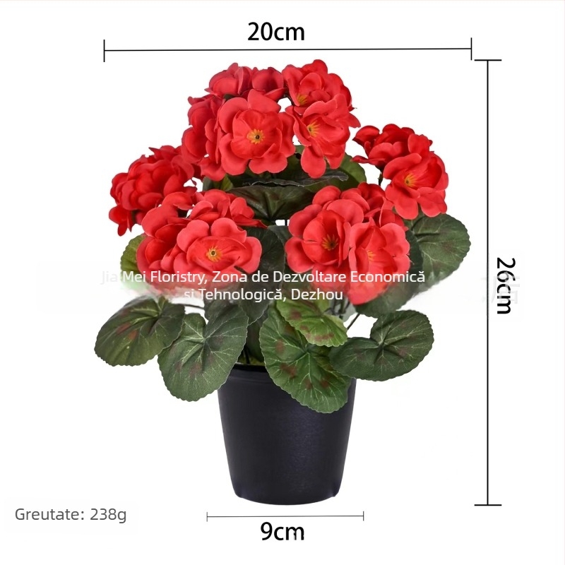 Vie artificială cu frunze de begonie, pothos și iederă, frunze din plastic pentru decor, înălțime 36 cm