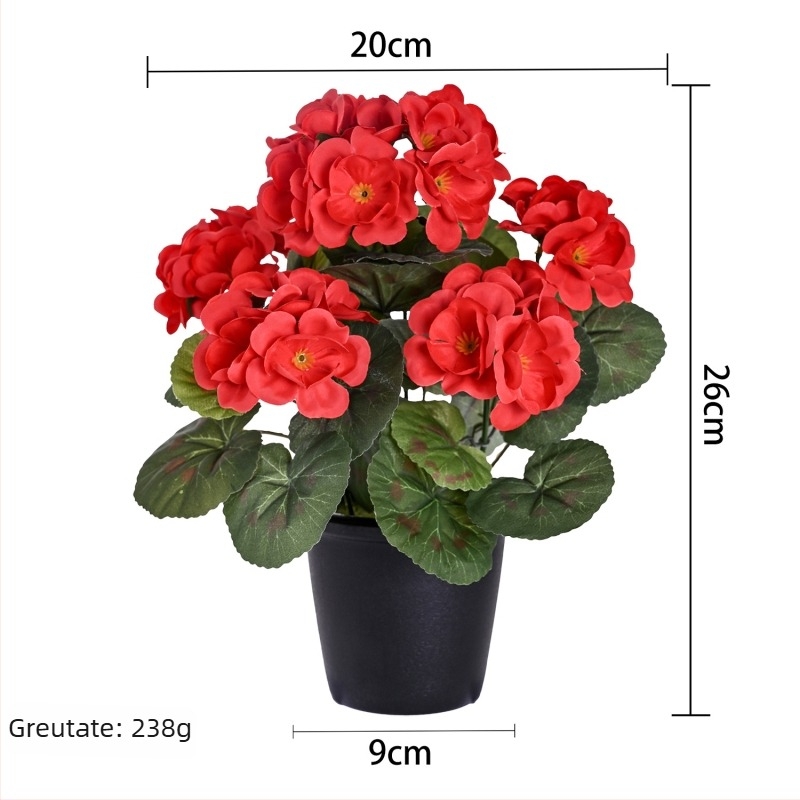 Vie artificială cu frunze de begonie, pothos și iederă, frunze din plastic pentru decor, înălțime 36 cm
