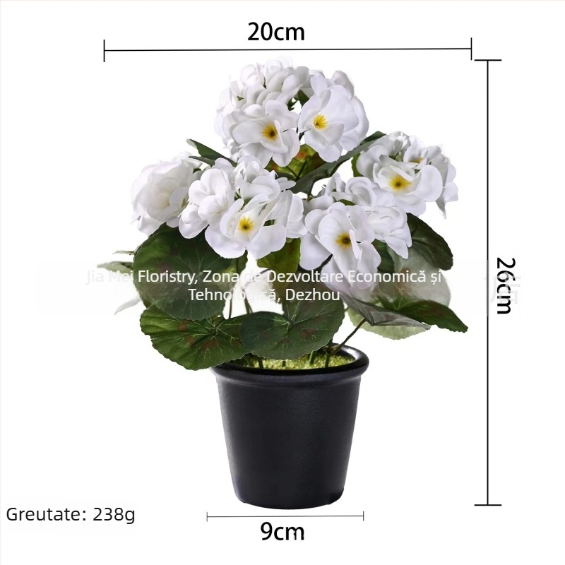 Vie artificială cu frunze de begonie, pothos și iederă, frunze din plastic pentru decor, înălțime 36 cm
