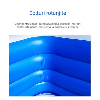 Piscină gonflabilă pentru familie, pentru acasă și în aer liber, mare, pliabilă, pentru copii și adulți.