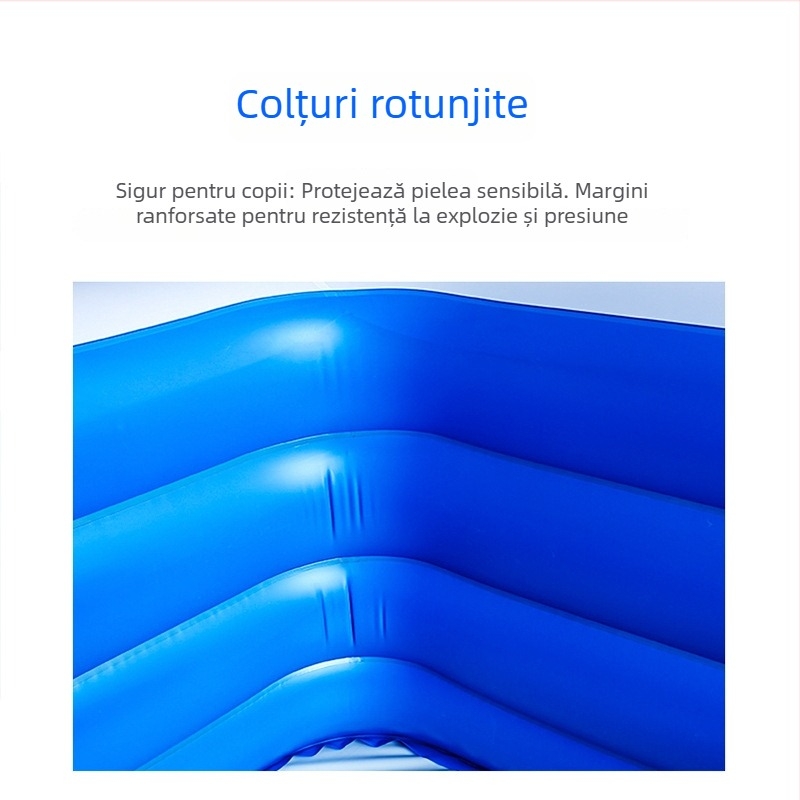 Piscină gonflabilă pentru familie, pentru acasă și în aer liber, mare, pliabilă, pentru copii și adulți.