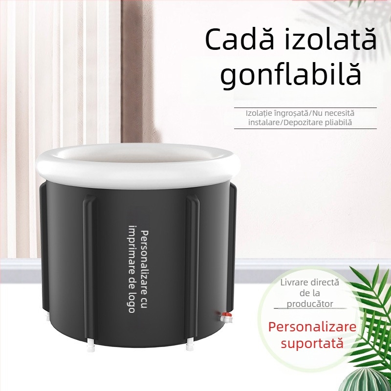 Junyue cadă de baie gonflabilă din PVC, pliabilă, pentru adulți