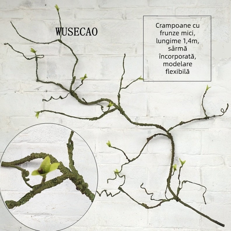 Vițe artificiale pentru copaci, liane din spumă realiste pentru decor și amenajări, verdeață din ratan sintetic, înălțime 100-200 cm