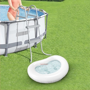 Piscină gonflabilă din PVC cu baie de picioare, piscină mare cu scară de intrare, masaj și curățare, personalizabilă