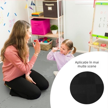Covoraș rotund din felt, PVC impermeabil pentru piscină și cadă, antialunecare