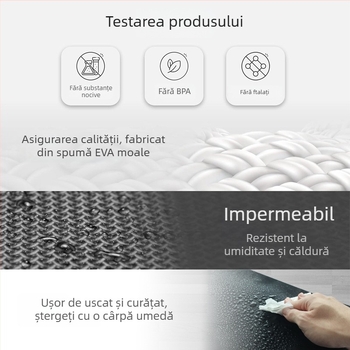 Covoraș rotund din felt, PVC impermeabil pentru piscină și cadă, antialunecare