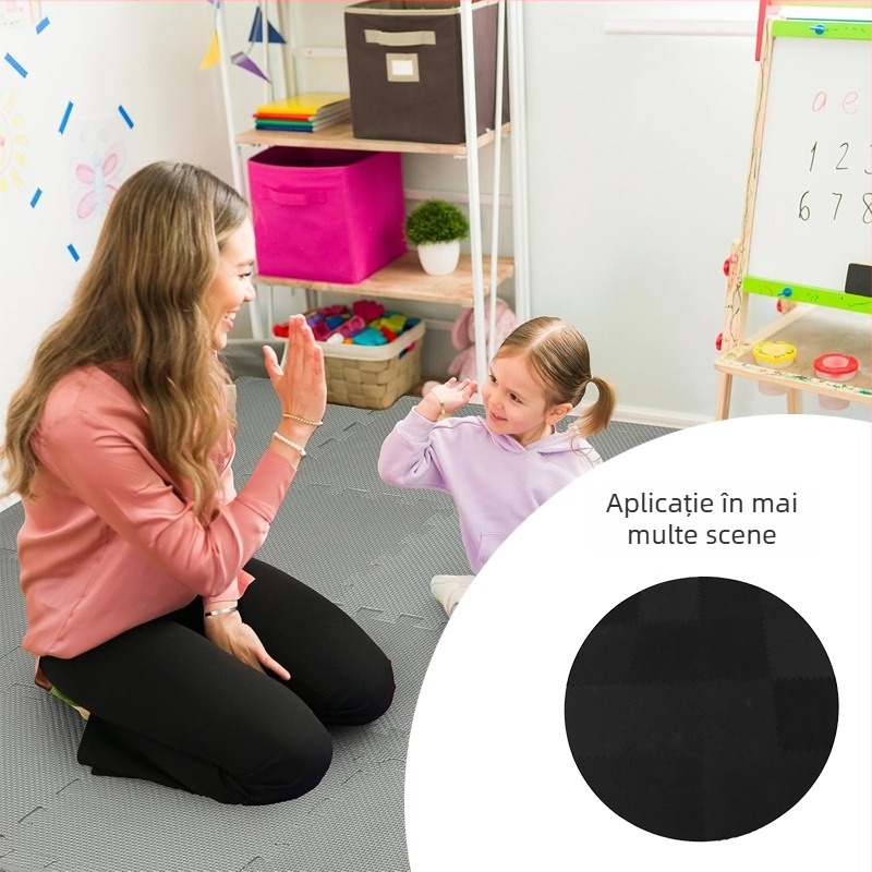 Covoraș rotund din felt, PVC impermeabil pentru piscină și cadă, antialunecare
