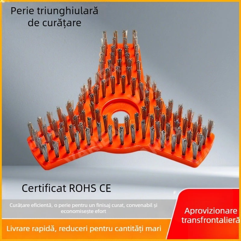 Perie triunghiulară de curățare pentru mașină de tuns iarba pe benzină – accesorii pentru unelte de grădină pentru curățare ușoară