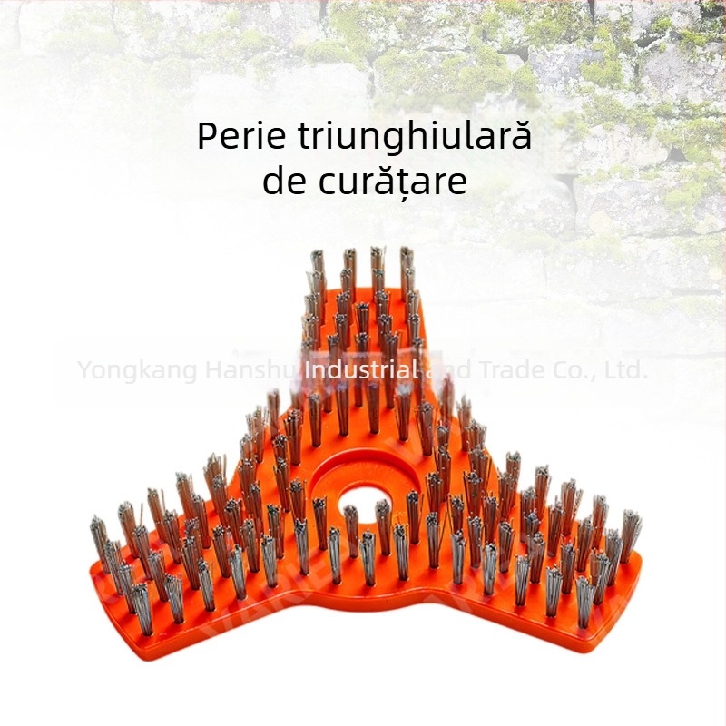 Perie triunghiulară de curățare pentru mașină de tuns iarba pe benzină – accesorii pentru unelte de grădină pentru curățare ușoară