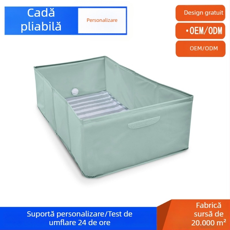 Cadă de baie pliabilă și portabilă pentru călătorii și utilizare în aer liber – sugari și copii mici