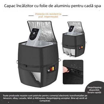Capac pompă încălzire pentru spa/jacuzzi, Capac de pompă pentru jacuzzi gonflabil, Model din folie de aluminiu