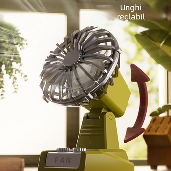 Ventilator USB mic, stil clasic retro, cu design desen animat, compact, pentru birou și dormitoare studențești, ventilator vertical de birou