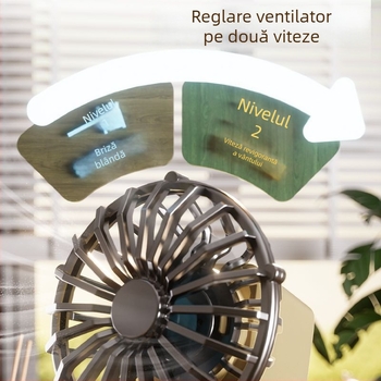 Ventilator USB mic, stil clasic retro, cu design desen animat, compact, pentru birou și dormitoare studențești, ventilator vertical de birou