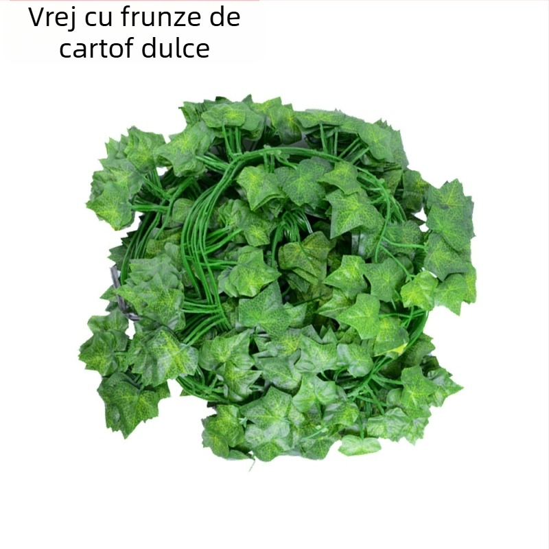Viță artificială cu frunze verzi pentru decor, din mătase – ideală pentru nunți, exterior, recuzită foto și decor acasă