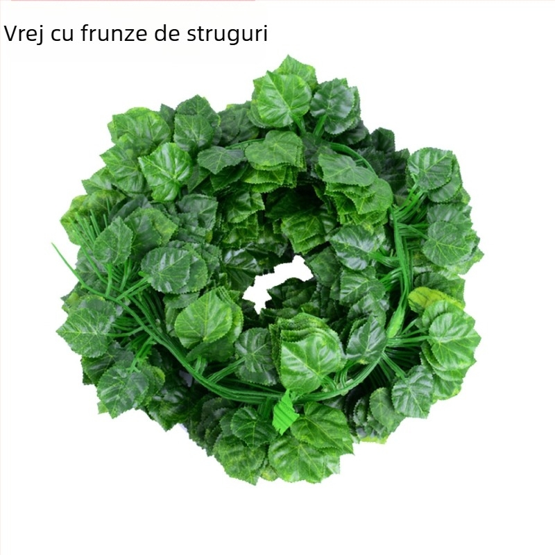Viță artificială cu frunze verzi pentru decor, din mătase – ideală pentru nunți, exterior, recuzită foto și decor acasă