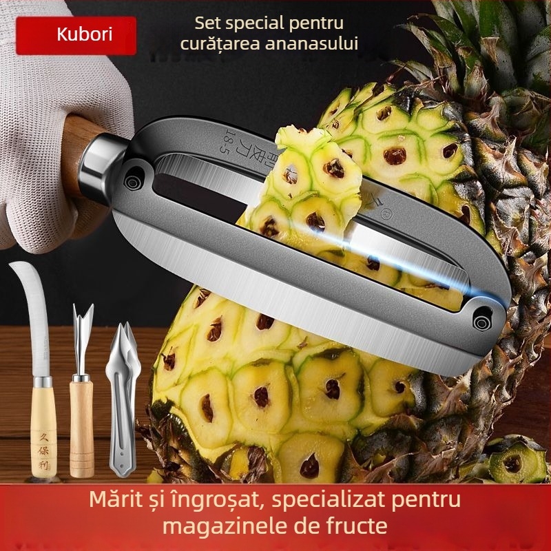Cuțit special pentru curățarea ananasului și a trestiei de zahăr
