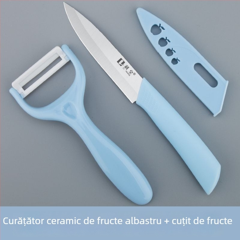 Curățător ceramic pentru fructe, cuțit de bucătărie portabil, cuțit mini ascuțit pentru fructe, pentru curățarea merelor