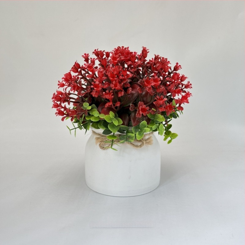 Flori artificiale pentru sufragerie, dulap de vin, birou și dormitor — flori plastice decorative, plante artificiale în ghivece și bonsai