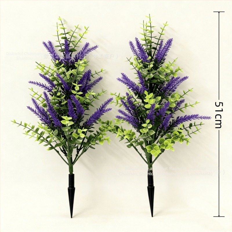 Plantă artificială în ghiveci, lavandă cu coadă de vulpe, plantă verde, flori din plastic și iarbă Boston, pentru decor interior