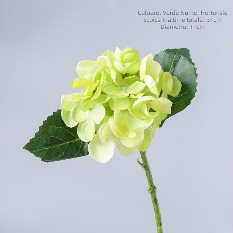 Hortensie artificiale cu scoici – aranjament decorativ pentru casă, hotel, nuntă și recuzită pentru fotografie