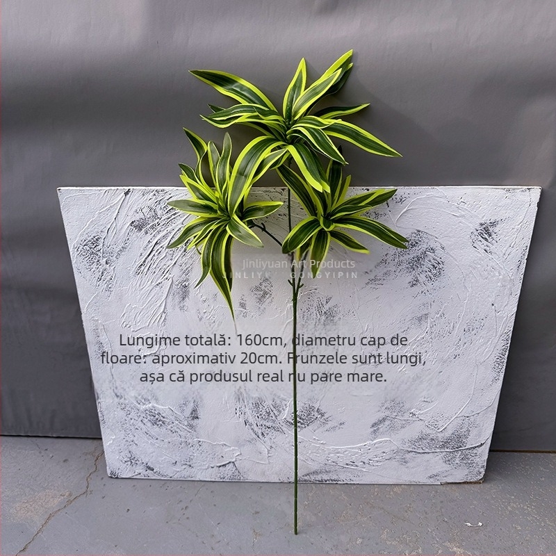 Verde artificial cu margine aurie pentru decoruri de nuntă și recuzită fotografică