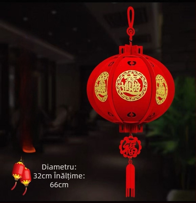 Felinar decorativ pentru Anul Nou Chinezesc, pandantive pentru copac și decor stradal