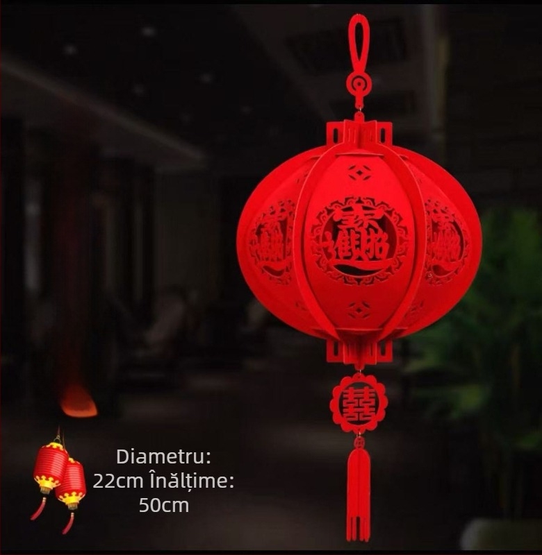 Felinar decorativ pentru Anul Nou Chinezesc, pandantive pentru copac și decor stradal
