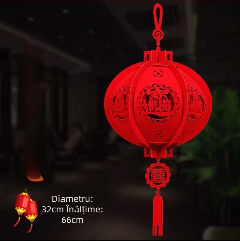 Felinar decorativ pentru Anul Nou Chinezesc, pandantive pentru copac și decor stradal
