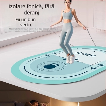 Covor antișoc pentru săritul cu coarda, antiderapant și silențios, pentru fitness acasă, yoga și dans