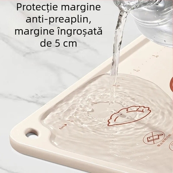 Covoraș de aluat din silicon antibacterian, de calitate alimentară, neaderent și anti-derapant, pentru bucătărie și coacere, mare, grosime suplimentară.