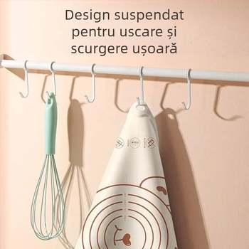 Covoraș de aluat din silicon antibacterian, de calitate alimentară, neaderent și anti-derapant, pentru bucătărie și coacere, mare, grosime suplimentară.