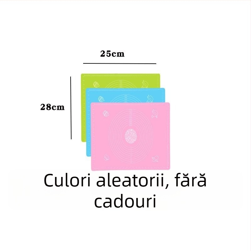 Covoraș de aluat din silicon antibacterian, de calitate alimentară, neaderent și anti-derapant, pentru bucătărie și coacere, mare, grosime suplimentară.