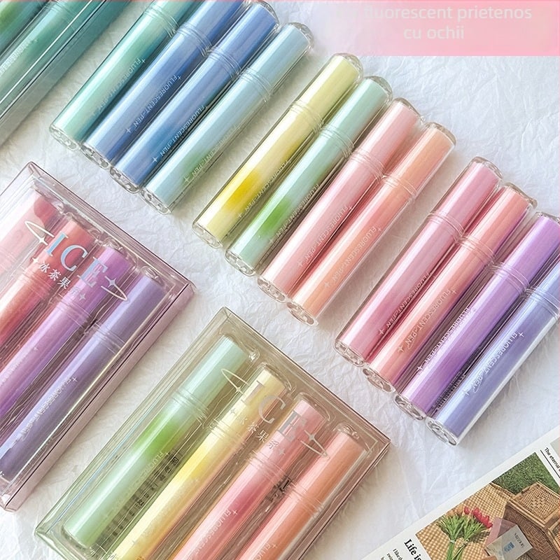 Highlighter transparent pentru elevi - marker decorativ colorat pentru jurnal
